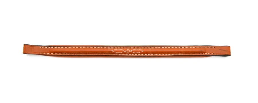Fancy Stitched Padded Leather Browband