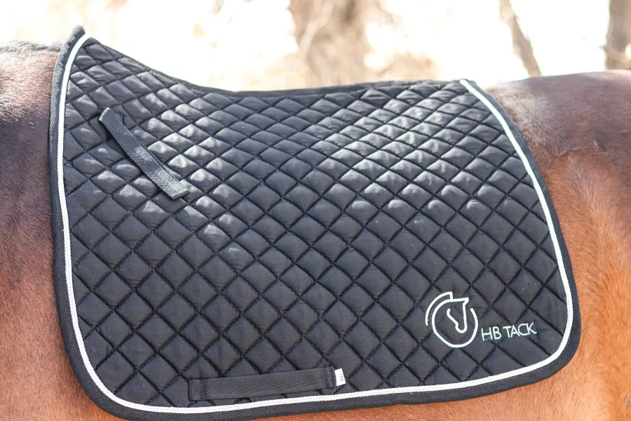 Quilted Dressage Pad with Rope Piping