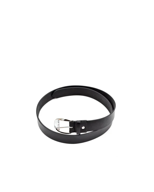 Hand Crafted Black Leather Belt