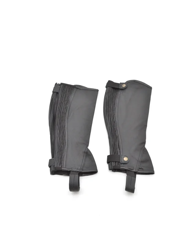 Half Chaps, Full Grain Leather with Rear Zipper