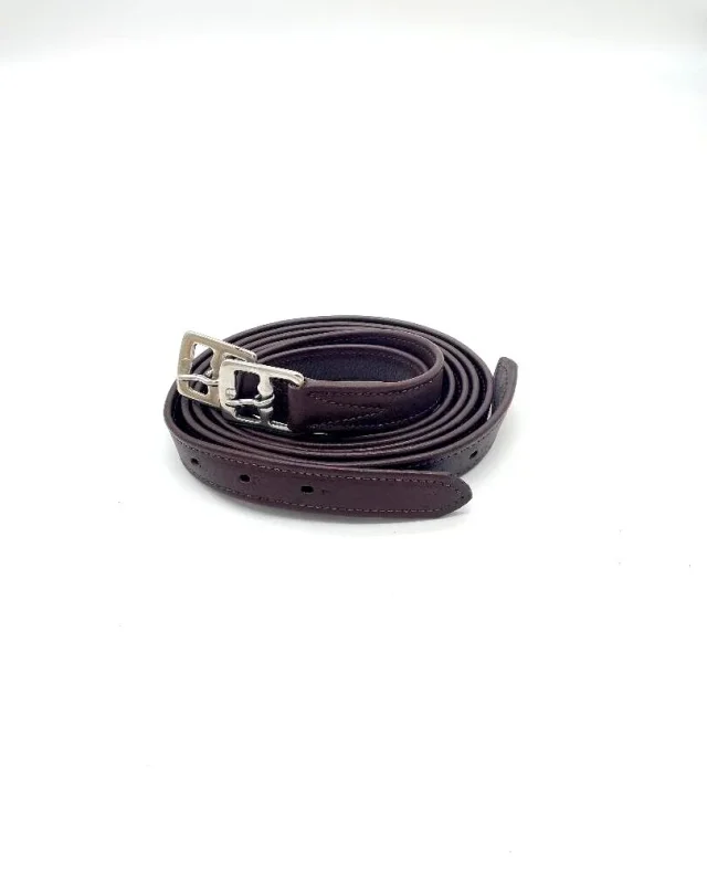 Brown Triple Layer Double Stitched Stirrup Leathers